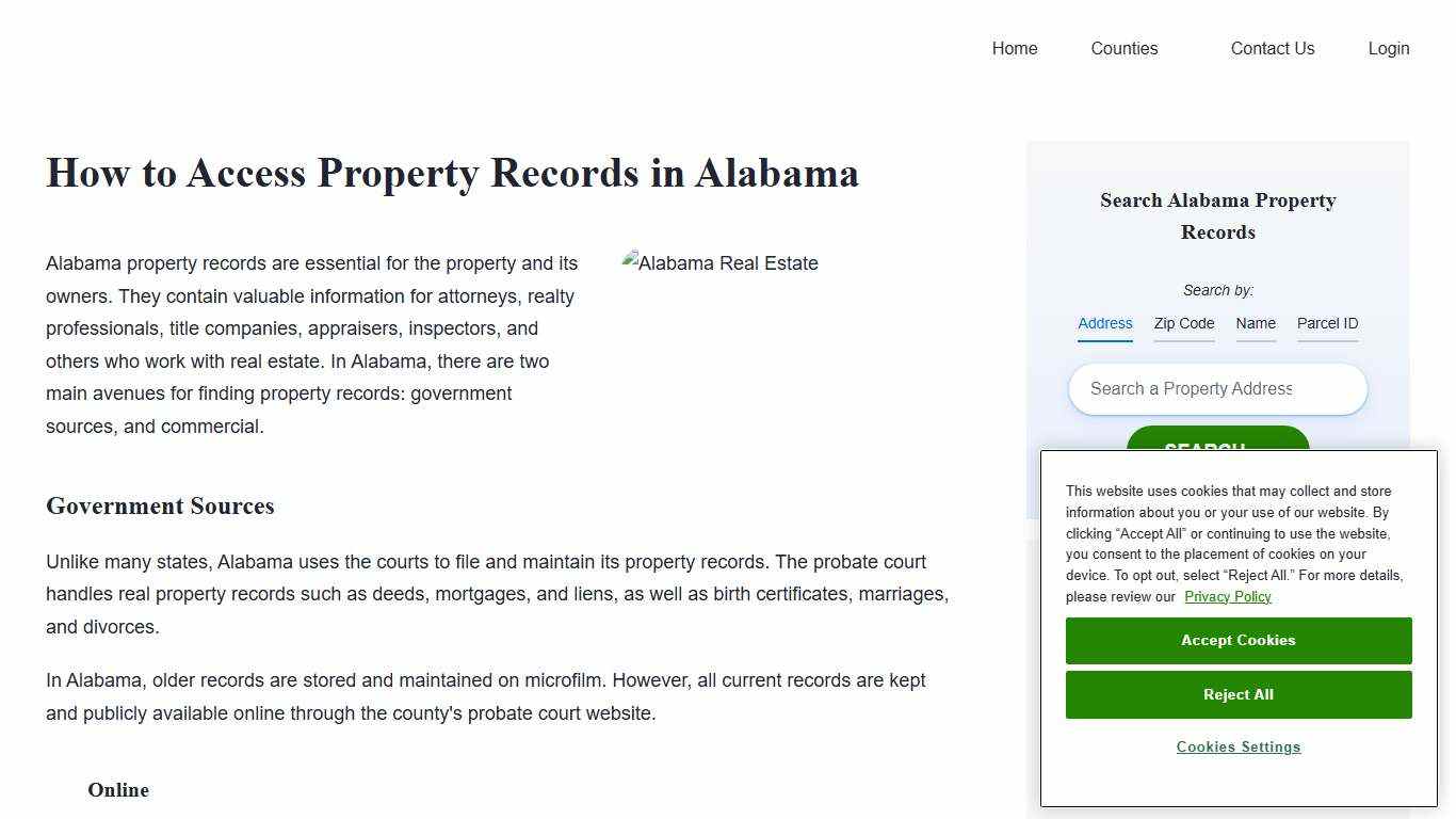 Alabama Property Records Search Owners, Deeds, Permits