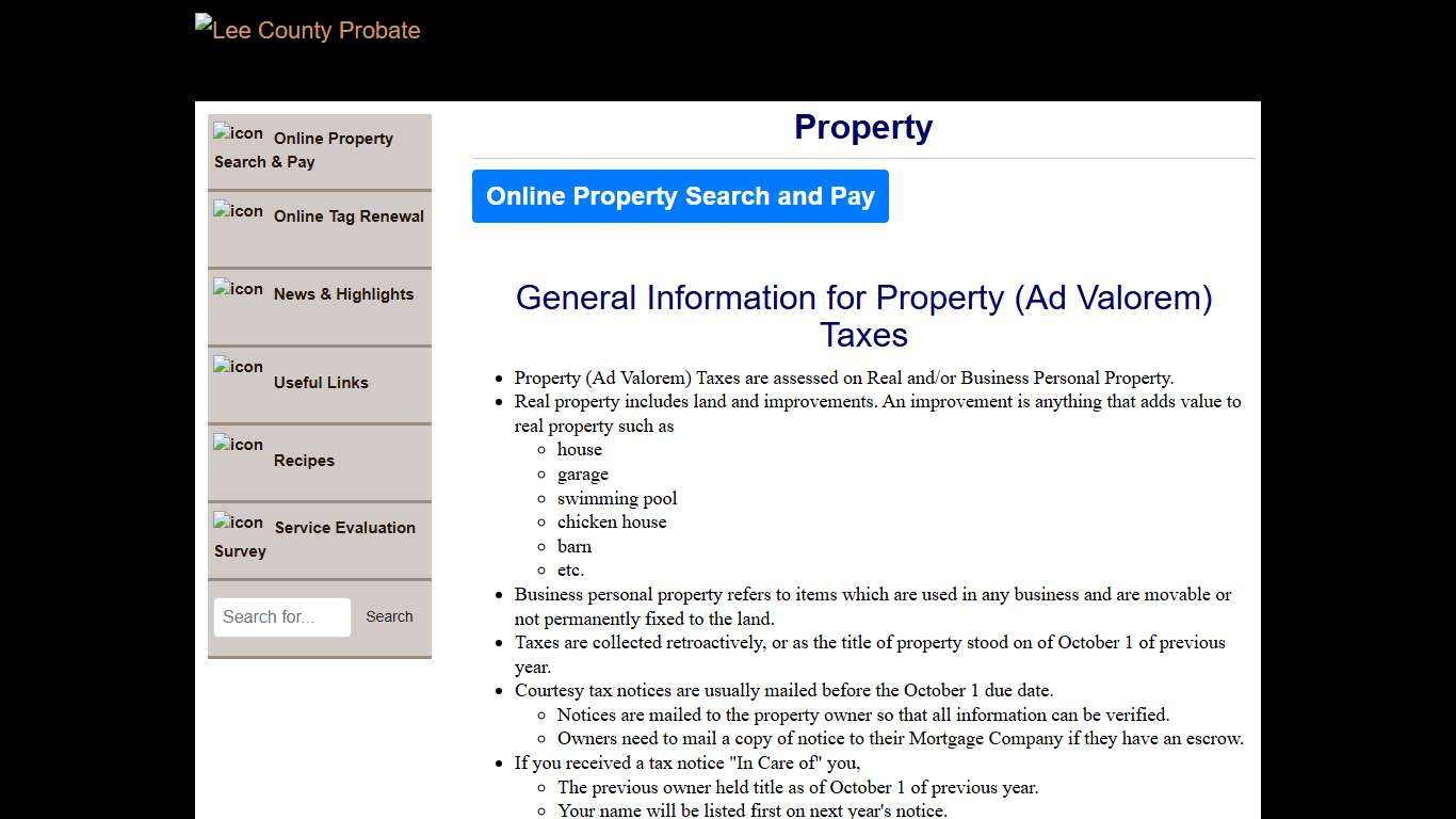 Lee County Revenue: Property